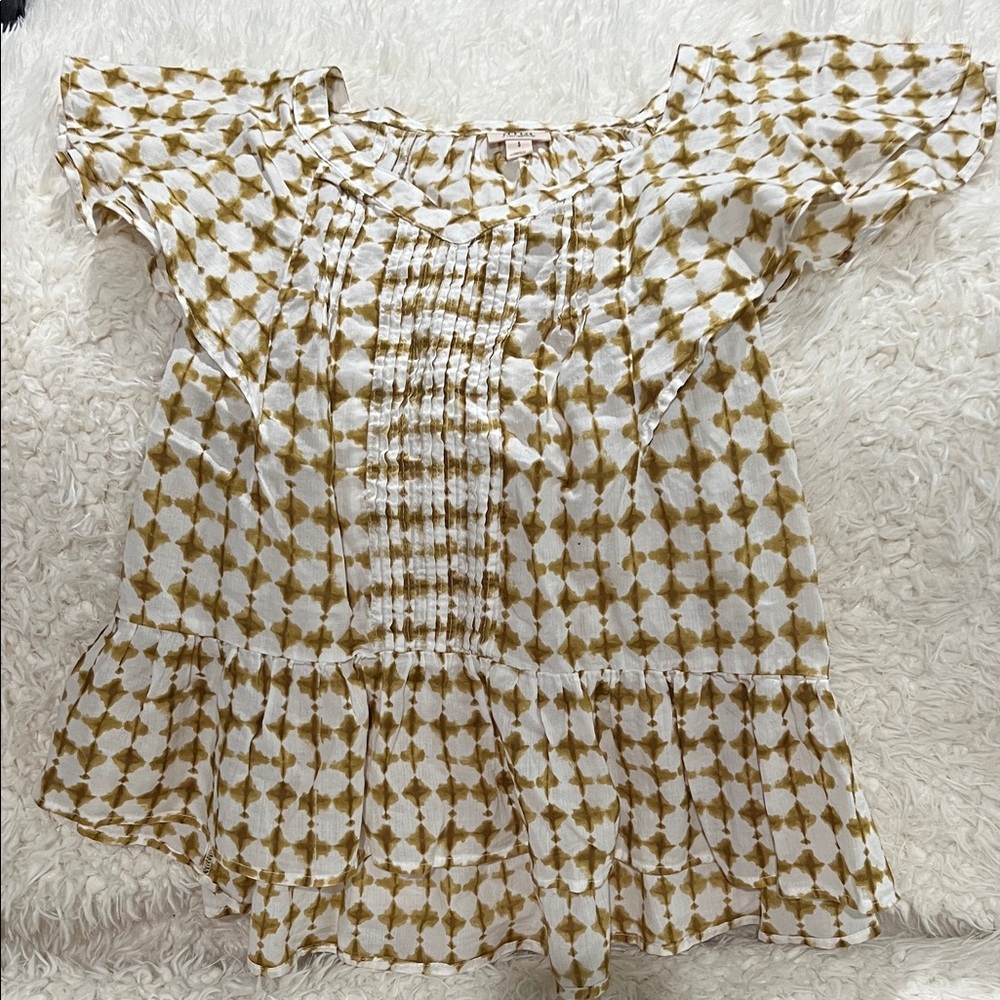 a.n.a Women's White and Gold Blouse